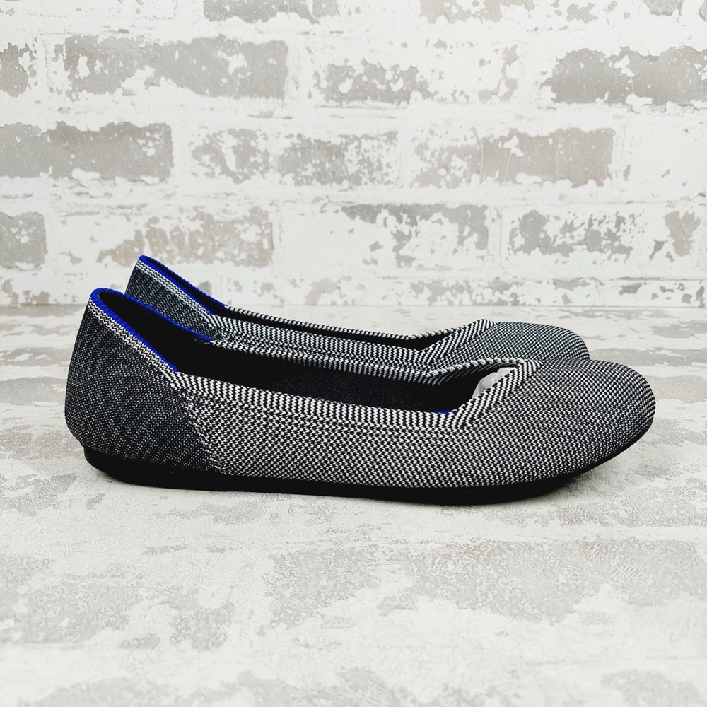 NEW Rothy's The Flat Gray Knit Round Toe Slip On Loafers W522 - Picture 4 of 9